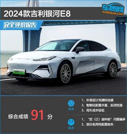 2024款吉利银河E8完全评价报告