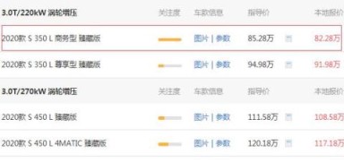 奔驰S350多少钱一辆 奔驰S350实际购车价格为95.29万